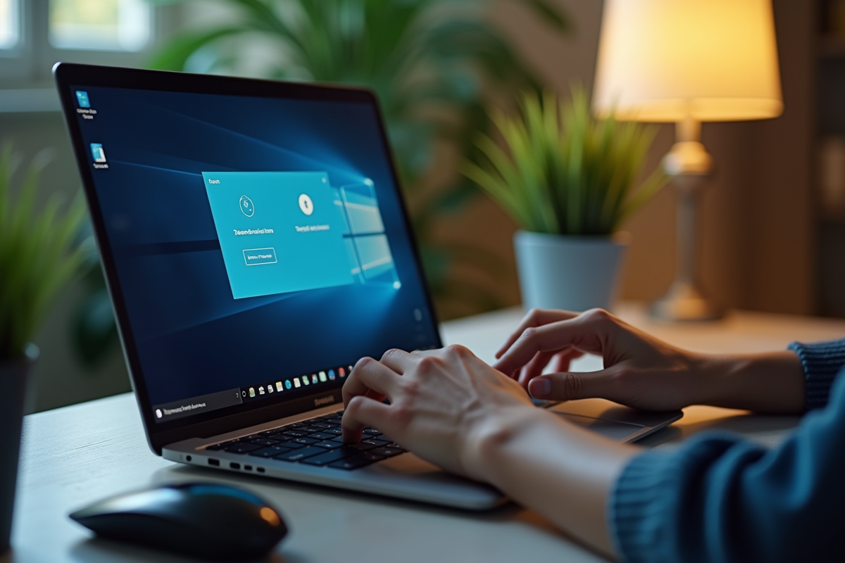 Main tapant sur clavier avec fenêtre d authentification deux facteurs